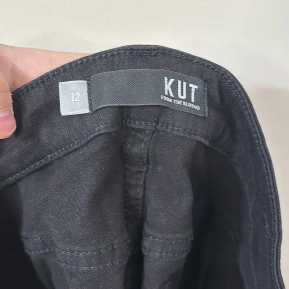 Kut From The Kloth Jane High Rise Black Shorts Size 12 - Picture 7 of 8